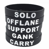 Black Dota 2 Silicone Wristband