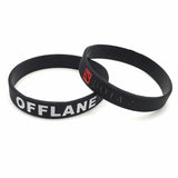 Black Dota 2 Silicone Wristband