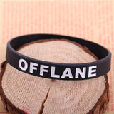 Black Dota 2 Silicone Wristband